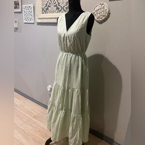 Banana republic very light green maxi dress